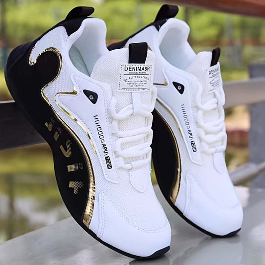 Fashion Colorblock Lace-up Sneakers from poundforpound fitness store