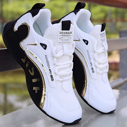 Fashion Colorblock Lace-up Sneakers from poundforpound fitness store