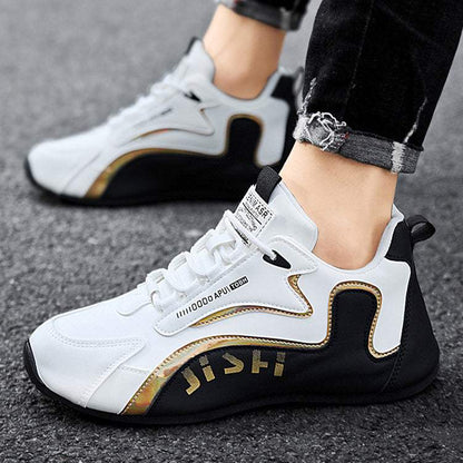 Fashion Colorblock Lace-up Sneakers from poundforpound fitness store