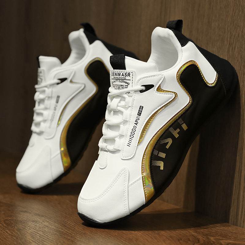 Fashion Colorblock Lace-up Sneakers from poundforpound fitness store